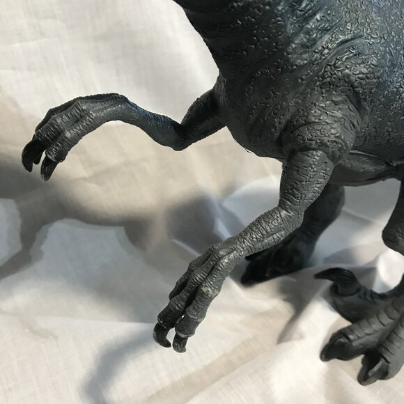 Vintage 2014 Velociraptor Dinosaur Rubber Toy Large 10" Tall 19" Long - Picture 5 of 8